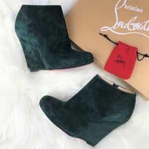 Authentic Christian Louboutin Green Booties